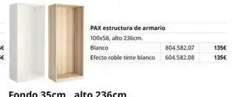 Blanco - pax estructura de armario