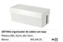 IKEA Blanco - sâtting organizador de cables con tapa oferta