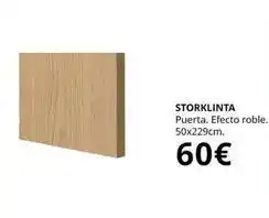 IKEA Storklinta puerta. efecto roble. 50x229cm oferta