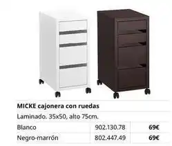 IKEA Blanco - micke cajonera con ruedas oferta