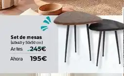 Mubak Set de mesas oferta