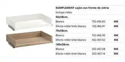 IKEA Blanco - komplement cajon frenc de vidrio oferta