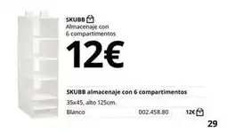 IKEA Blanco - akuba almacenaje con 6 compartimentos oferta