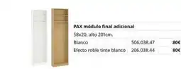 IKEA Blanco - pax módulo final adicional oferta