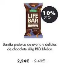 NaturaSí Delicias - barrita proteica de avena y de chocolate oferta