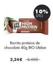 NaturaSí Bio - barrita proteica de chocolate 40g bio oferta