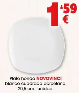 TOP Cash & Carry Novovinci plato hondo blanco cuadrado porcelana oferta