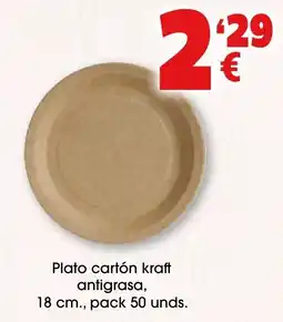 TOP Cash & Carry Plato cartón kraft antigrasa oferta
