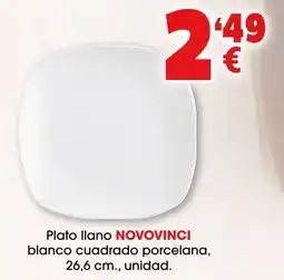 TOP Cash & Carry Novovinci plato llano blanco cuadrado porcelana oferta
