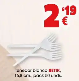 TOP Cash & Carry Betik tenedor blanco oferta