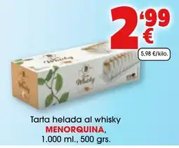 TOP Cash & Carry Menorquina tarta helada al whisky oferta