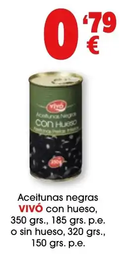 TOP Cash & Carry Vivó aceitunas negras con hueso oferta