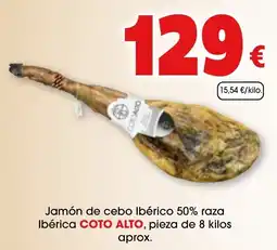 TOP Cash & Carry Coto Alto jamón de cebo ibérico 50% raza ibérica oferta
