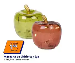 Action Manzana de vidrio con luz oferta