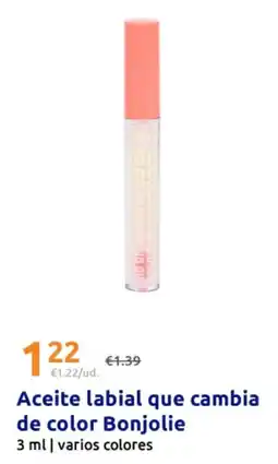 Action Bonjolie aceite labial que cambia de color oferta