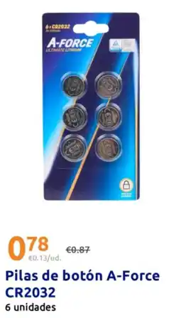 Action A-Force pilas de botón CR2032 oferta