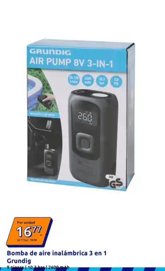 Grundig bomba de aire inalámbrica 3 en 1