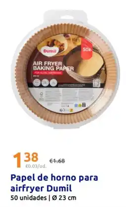 Action Dumil papel de horno para airfryer oferta
