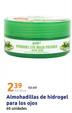 Action Betty's hydrogel eye mask patches + aloe vera oferta