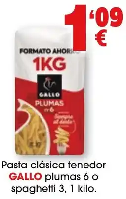 TOP Cash & Carry Gallo pasta clásica tenedor plumas 6 o spaghetti 3 oferta