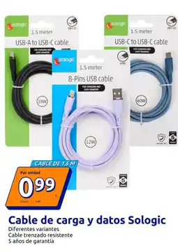 Action Cable de carga y datos Sologic oferta