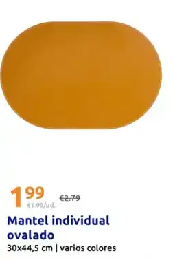 Action Mantel individual ovalado oferta