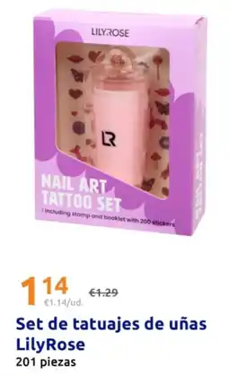 Action LilyRose set de tatuajes de uñas oferta