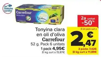 Carrefour - tonyina clara en oli d'oliva