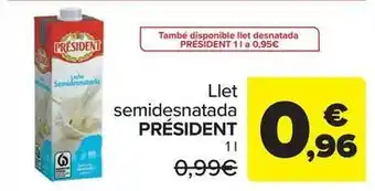 Président - llet semidesnatada