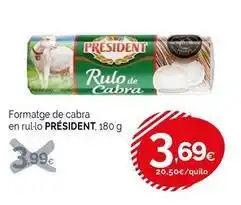 Condis Président - formatge de cabra en rullo oferta