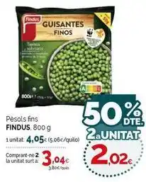 Condis Findus - pèsols fins oferta