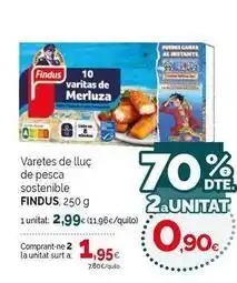 Condis Findus - varetes de lluc de pesca sostenible oferta