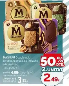 Condis Magnum - double gold double xocolata, le pistache i de prêssec oferta