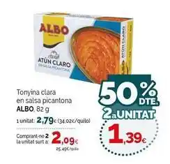 Condis Albo - tonyina clara en salsa picantona oferta