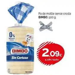 Condis Bimbo - pa de motlle sense crosta oferta