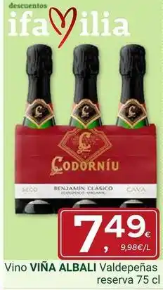 Supermercados Dani Viña albali - vino valdepenas reserva oferta
