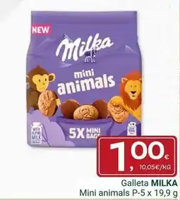 Supermercados Dani Milka - galleta mini animals oferta