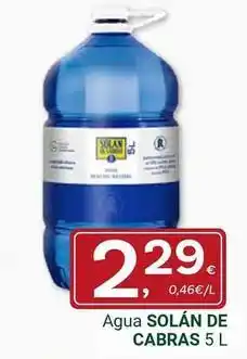 Supermercados Dani Solán de cabras - agua oferta