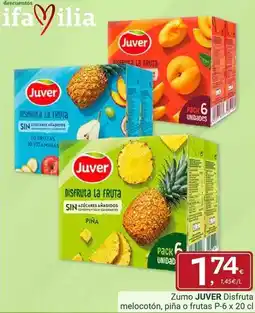 Supermercados Dani Juver - zumo disfruta melocotón, diffusión o frutas oferta