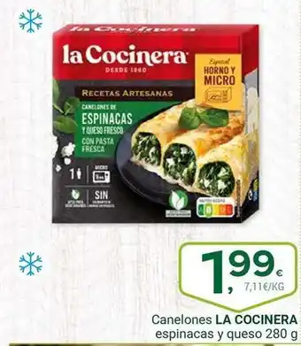 Supermercados Dani La cocinera - canelones espinacas y queso oferta