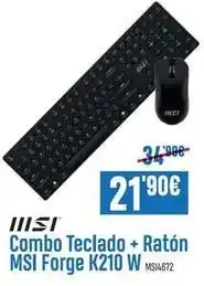 Beep Msi - combo teclado + ratón msi forge k210 w oferta
