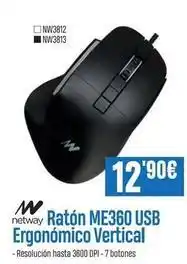 Beep Netway - ratón me360 usb ergonomico vertical oferta