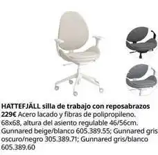 IKEA Silla de trabajo con reposabrazos oferta