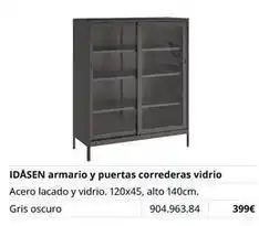 IKEA Idásen armario y puertas correderas vidrio oferta