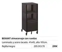 IKEA Bekant almacenaje con ruedas oferta