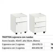 IKEA Blanco - cajonera con ruedas oferta