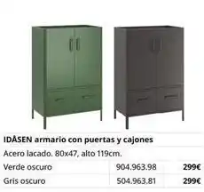 IKEA Idásen armario con puertas y cajones oferta