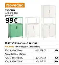 IKEA Claro - trotten armario con puertas oferta