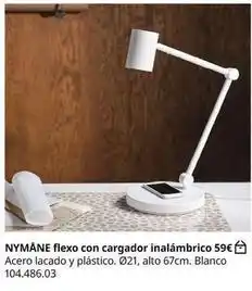 IKEA Blanco - nymàne flexo con cargador inalambrico oferta