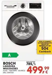 Worten Bosch - lavadora wgg254z5es oferta